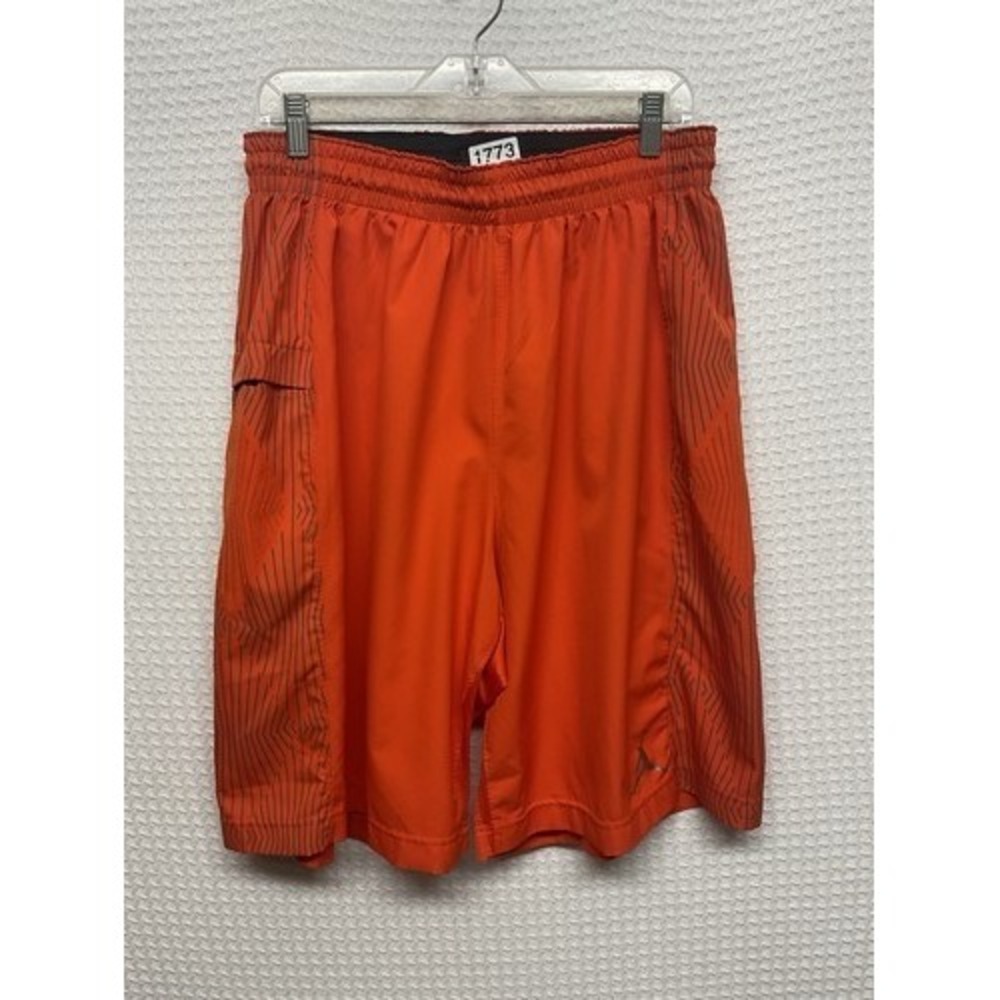 Jordan Red/Coral Drawstring Pockets Basketball Athletic Shorts Men XL Thailand
